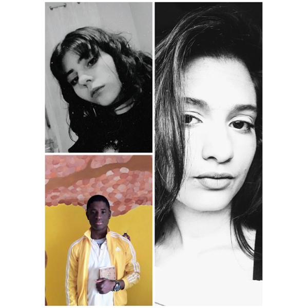 Artists pictured starting top left and going clockwise: Giulia Villa, Alessia Carboni, Bourama Diarra