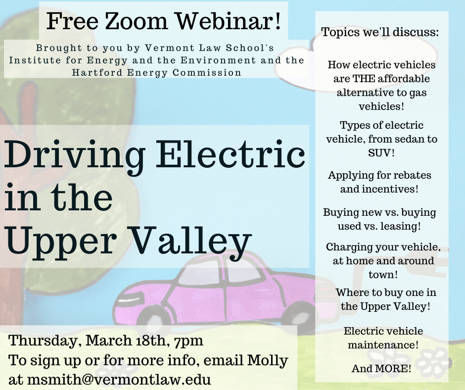 Electric Vehicles in the Upper Valley Webinar
