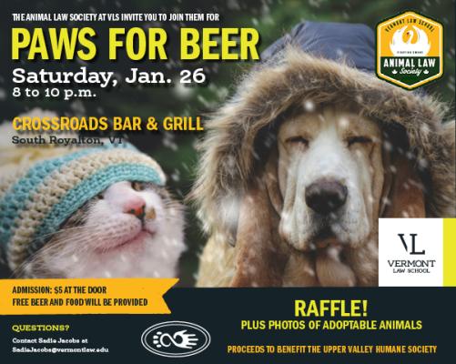 Paws for Beer 2019, VLS Animal Law Society