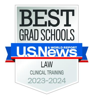 Best Grad Schools US News and World Report Law Clinical Training 2023-2024