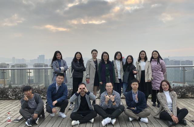 A group shot of mission scholars in China