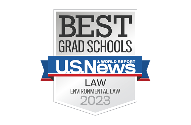 Badge for US News Best Grad Schools for Environmental Law 2023