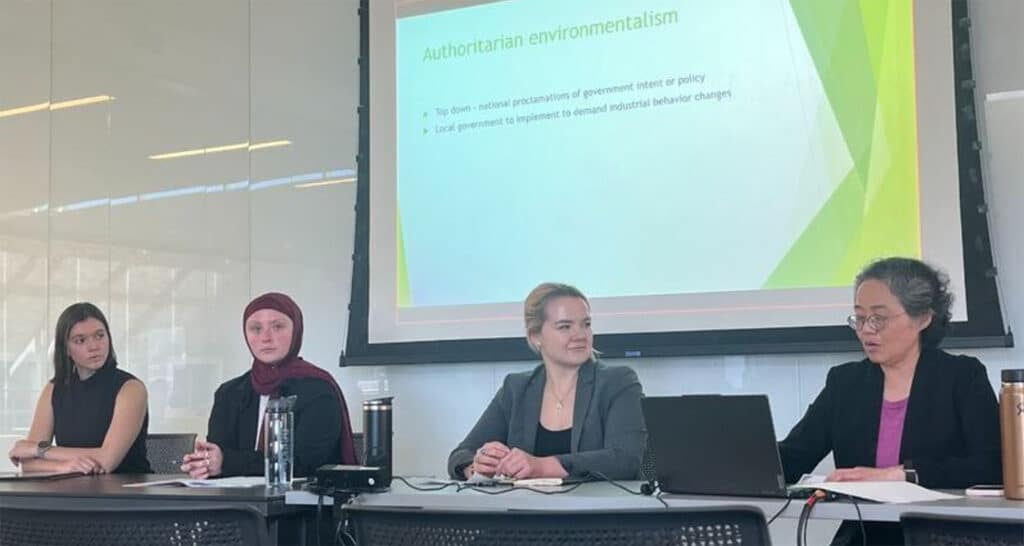 VLGS students and faculty present a panel entitled "Environmental Justice and the Renewable Energy Transition" at PIELC. 