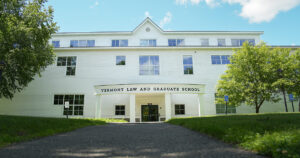 Oakes Hall at Vermont Law and Graduate School in summer