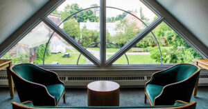 View of the Quad from Cornell Library's second floor