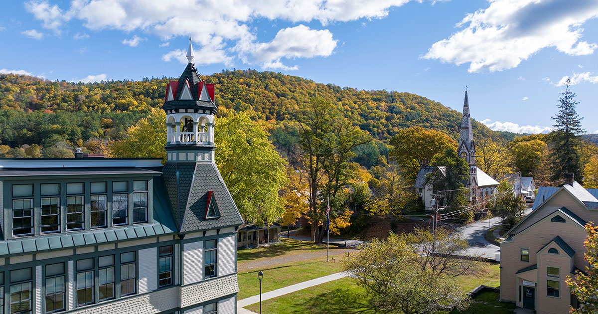 Vermont Law and Graduate School campus in autumn
