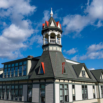 Debevoise Hall in autumn