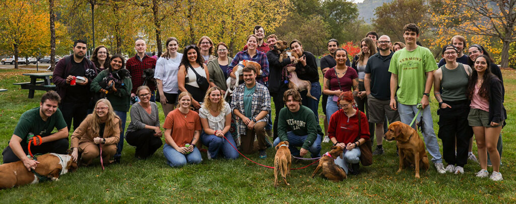 Group photo from the Animal Law Society's Wags and Welcome event.