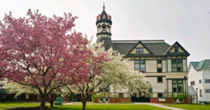 Debevoise Hall in Spring