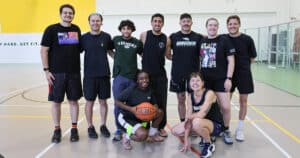 Group of VLGS students who competed in the basketball tournament during the 2025 White Coat and Gavel Games