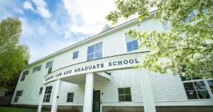 Oakes Hall in spring