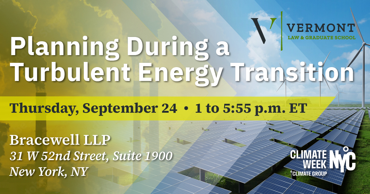 13th Annual Alumni in Energy Symposium: "Planning During a Turbulent Energy Transition"